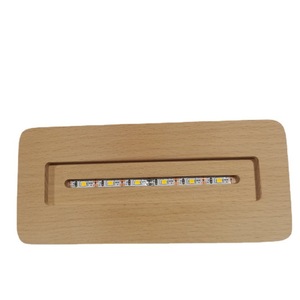 Hiện đại 3D Pha Lê USB ánh sáng ban đêm ấm trắng sáng gỗ rắn cơ sở đèn với nội bộ Chạm Khắc Đồ trang trí cho phòng ngủ - Product Image 4