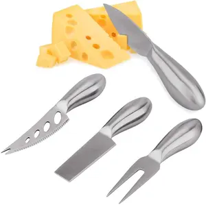 Juego de cuchillos de queso de alta calidad, 4 Uds., 6 uds., cuchillo de queso de acero inoxidable con caja de regalo