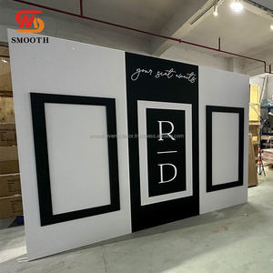SMOOTH Smooth Modern Style <b>Black</b> White Seating Chart <b>Display</b> Backdrop Pvc Acrylic Wedding Reception Decor With Lamp - Product Image 6