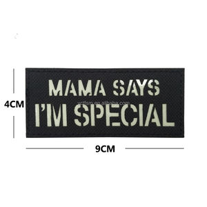 9*4 CM tattico Laser in Nylon nero IR Patch Dog di mamma dice che <span class=keywords><strong>sono</strong></span> una speciale toppa luminosa per gilet per animali domestici giacca da cucire - Product Image 6