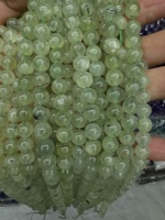 Vente en gros de perles de pierre naturelle Prehnite 6mm 8mm 10mm pour la fabrication de bracelets, colliers et bijoux