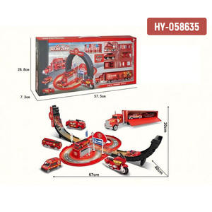 Ensemble de jouets de stationnement pour voitures déformables en alliage (police, ingénierie, pompiers, course) avec 6 voitures et 1 tracteur - Product Image 4