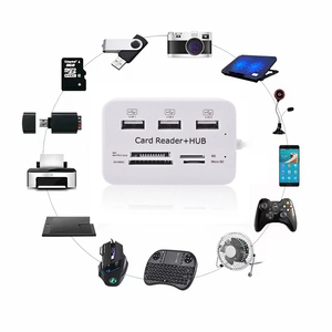 SD TF Mini SD Card M2 MS Card <strong>Reader</strong> Multi-function All in One Card <strong>Reader</strong> 3 Ports USB2.0 Hub USB Splitter for Laptop Desktop - Product Image 6
