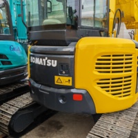 Mini-excavatrice Komatsu PC40MR-2 d'occasion, 4 tonnes, d'origine japonaise, Komatsu PC20MR PC35MR PC55MR, excavatrice sur chenilles avec lame de bouteur à vendre