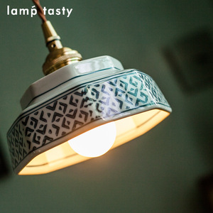 Japanese Style Ceramic LED Pendant <b>Light</b> Square Single Head For Bedroom Dining Room Retro Vintage Home <b>Lighting</b> - Product Image 4