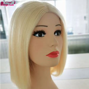 Perruque Bob Courte Prête à Expédier, Pré-Pluckée, <span class=keywords><strong>Cheveux</strong></span> de Bébé, Dentelle HD Fine, <span class=keywords><strong>Cheveux</strong></span> Humains Raides, Couleur 613 Blond Miel, Perruques Bob Péruviennes - Product Image 2