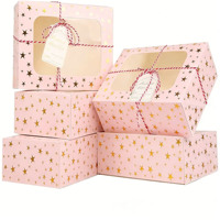 Emballage de boulangerie personnalisable de luxe pour Noël, boîte à biscuits personnalisée avec séparateurs pour biscuits, gâteaux, aliments, fournitures d'emballage cadeau