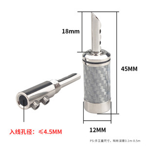 Thiết Bị Đầu Cuối Chuối Sợi Cacbon Răng Cưa Mạ Rhodium Đồng Nguyên Chất Bộ Khuếch Đại Loa Hifi Đầu Cắm Đầu Nối RCA - Product Image 6