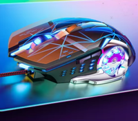 Souris de jeu filaire G15 avec DPI réglable, laser mécanique, lumière LED respirante 7 couleurs, pour joueur, fil tressé sans fil, souris USB