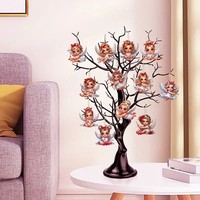 Ange Lot de 12 pendentifs en bois avec image ailée de charme pendentif suspendu de vacances de fée céleste pour vaisselle de fête et décorations