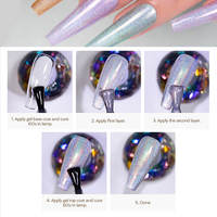 Vente en gros 15ml 48 couleurs Semi Permanent Holographique Paillettes Soak Off UV LED Vernis à ongles Gel