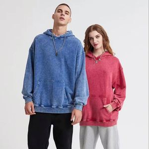 Sweat à capuche 100% coton 420 GSM, lavage vintage, personnalisé, de haute qualité pour hommes, broderie de votre propre logo, sweat à capuche coloré, lavage à l'acide - Product Image 4