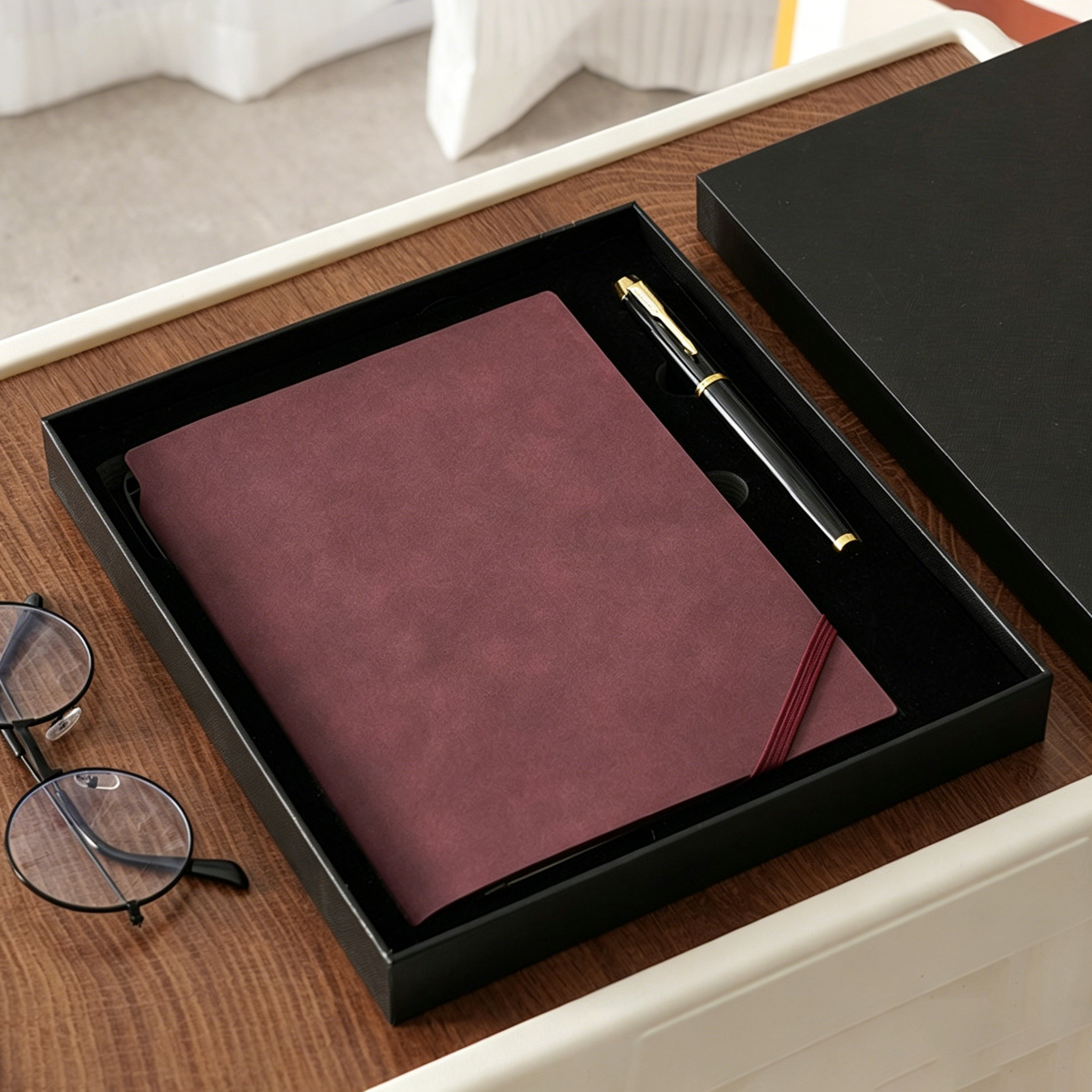 Caja de regalo morada
