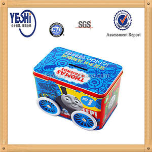 Çocuklar için araba şeklinde Metal çerez ve kek teneke konteyner-ambalaj ile para tasarrufu - Product Image 5
