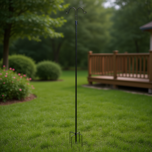 Soporte para Comedero de Pájaros con Gancho Tipo Pastor, 108 Pulgadas, Estaca Metálica Resistente, Adorno de Jardín para Exteriores - Product Image 2