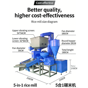 HN QDMECH Machine de traitement commerciale pour le décorticage du maïs, l'élimination des impuretés, le décorticage du paddy, le polissage du riz et le moulin à riz - Product Image 6