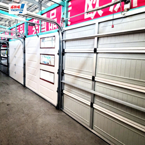 Porte de <span class=keywords><strong>garage</strong></span> sectionnelle automatique en acier, design moderne, durable, faible entretien, fonctionnement facile, isolée - Product Image 1