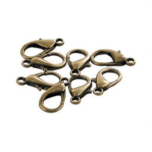 Chiusure a Moschettone Ilan 18mm Bronzo Antico 8 Pezzi Componenti per Gioielli - Product Image 1