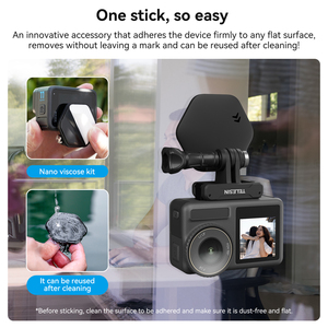Ensemble d'extension de support magnétique universel Telesin pour caméra DJI <span class=keywords><strong>Action</strong></span> 3/4, <span class=keywords><strong>sangle</strong></span> de cou, collier, support de lanière - Product Image 4