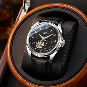 โกลด์เมนนาฬิกาข้อมืออะนาล็อกแบบกลไกอัตโนมัติหรูหราเหล็กเรืองแสงกันน้ำคริสตัลแซฟไฟร์เพชร - Product Image 5