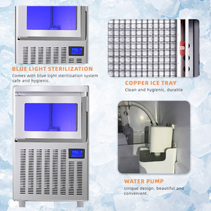 Máquina de <span class=keywords><strong>Hielo</strong></span> Comercial Crescent Ice Cuber 60KG/24H con Compresor Integrado para KTV y Cafeterías - Product Image 3