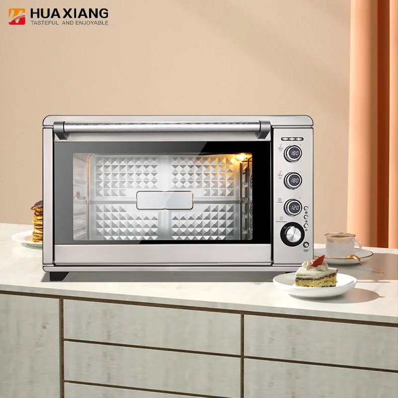 Kiểm soát nhiệt độ 30 230 lò nướng pizza điện nhiệt độ cao bằng thép không gỉ 60L lò thương mại lớn