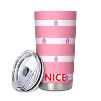 Gobelet isotherme en acier inoxydable de 20 oz, thème arc-en-ciel sapphique gay personnalisé, pour les trajets quotidiens en ville, le camping en plein air dans la cour.