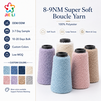 Factory Supply 8-9NM Super Soft Loop Yarn 100% Polyester Fancy Knitting Yarn for Sweater Cardigan Garment Flat Knitting Machine