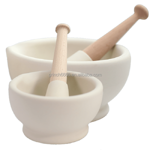 2025 <strong>Mortar</strong> <strong>Pestle</strong> Set Porcelain Pesto <strong>Mortar</strong> <strong>and</strong> <strong>Pestle</strong> Beechwood Handle <strong>Mortar</strong> <strong>and</strong> <strong>Pestle</strong> Set - Product Image 1