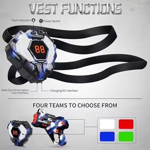2 adolescentes y adultos juego <span class=keywords><strong>de</strong></span> etiquetas láser recargables 360 ° sensores Peto Chaleco con LCD sincronización <span class=keywords><strong>de</strong></span> datos inalámbrica <span class=keywords><strong>Arena</strong></span> <span class=keywords><strong>de</strong></span> plástico - Product Image 4