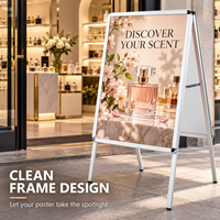 Support d'affichage pliable pour affiches, format A, gain de place