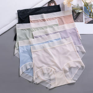 Nouveau sous-vêtement taille haute femmes Ultra-mince glace soie respirant Anti-bactérien entrejambe sans pantalon Transparent slips <span class=keywords><strong>La</strong></span> - Product Image 1
