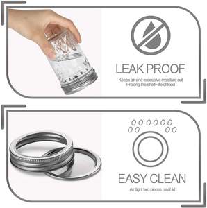 Bocaux à gelée en acier inoxydable, avec couvercles irréguliers et bandes, idéal pour la confiture au miel, pour les cadeaux de mariage, bocaux de <span class=keywords><strong>maçon</strong></span> 8OZ - Product Image 2