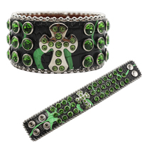 Nouveau Bracelet Large en Strass Tendance et Élégant pour Femme, Meilleur Bijou en Cuir PU