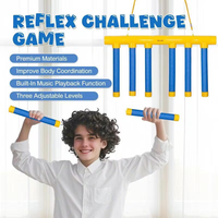 Nouveau jeu de réflexe en plastique 2026 : Bâtons de défi à 3 vitesses réglables, électriques et rechargeables pour la coordination œil-main et la réaction