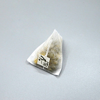 Sachet de thé vide biodégradable en fibre de maïs PLA, forme pyramide, avec ficelle et étiquette, pour thé vert et herbes