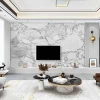 Grande dalle de marbre Arabescato italien, veines grises prononcées, poli, design moderne pour la décoration murale de villas de luxe, salles de bain et salons