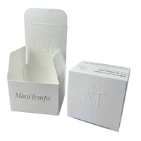 Boîtes d'emballage blanches avec logo en relief, boîtes cosmétiques texturées, boîtes personnalisées pour produits de soin de la peau