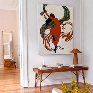 Toile d'art moderne représentant une danseuse, impression sur toile, peinture décorative pour salon, style crème français haut de gamme, décoration murale pour chambre à coucher - Product Image 3