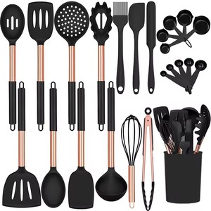 ชุดอุปกรณ์ครัวซิลิโคน 24 ชิ้น ทนความร้อน ไม่ติดกระทะ พร้อมตะกร้อมือ ตะหลิว และช้อน สำหรับใช้ในครัวเรือน - Product Image 1