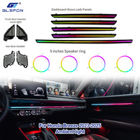 Für Honda Breeze 2023-2025 Glefon 64 Farben App-Steuerung 12V 3-5W Auto-Innenraum-Ambientebeleuchtungs-Set Plug-and-Play Atmosphärenlampe