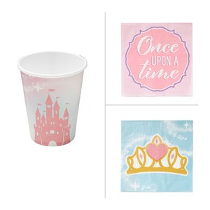 Juego de Vajilla Desechable DAMAI para Fiesta de Princesa Rosa, Platos para Niños, Artículos para Fiestas Temáticas de Princesa Rosa - Product Image 5