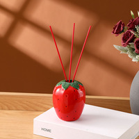 Diffuseur d'arômes en céramique à thème fruité 150 ml, bâtonnets parfumés, design sans flamme, décoration parfumée pour la maison et la réception de bureau