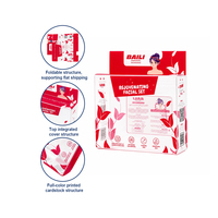Boîte de vente au détail en PVC transparent avec impression rouge, emballage professionnel pour cosmétiques et articles de beauté, chiffres en relief, plastique durable