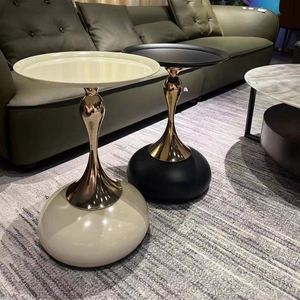 Nordic Wrought Iron Coffee <strong>Table</strong> Sets <strong>Mesa</strong> De Centro Modern Round Side <strong>Tables</strong> With Gold Leg for Living Room - Product Image 3