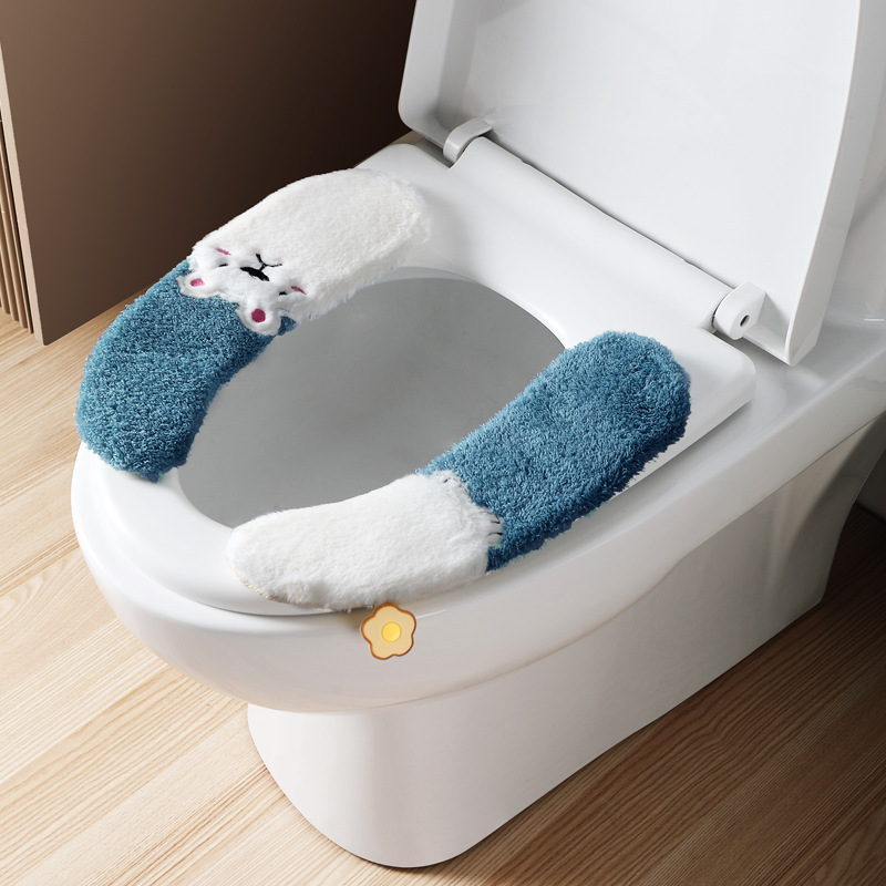 Housse de toilettes chaude et lavable, couleurs modernes – Accessoires salle de bain