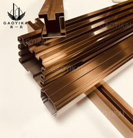 GYK Hotsalemetal Profilé en acier inoxydable en U, moderne, brossé, avec bandes de métal incrustées, pour finition décorative d'angle de carrelage, pour usage hôtelier