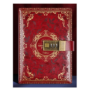 Diario con bloqueo Diario Paquete de caja de regalo Vintage PU Diario de cuero con bloqueo Secretos Escritura Bloqueo Diarios Diario - Product Image 2