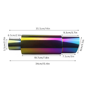 Car Modification Straight Exhaust Pipe Stainless Steel Exhaust <b>Drum</b> Modification Accessories Rear - Product Image 2