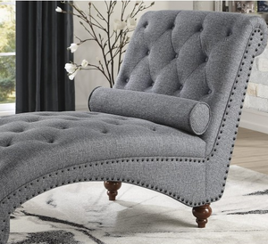 Chaise Lounge Chair Indoor Modern Button Tufted Velvet Upholstered Leisure Accent Chair <b>Recliner</b> Sofa Soft Ergonomic - Product Image 3